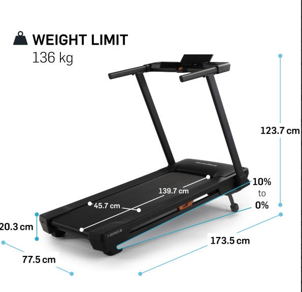 promo Tapis Roulant NordicTrack T Series 5 - velocità 16 km/h - peso max utente 136 kg -piano corsa 140 x 46 cm cod.NTL17624-INT