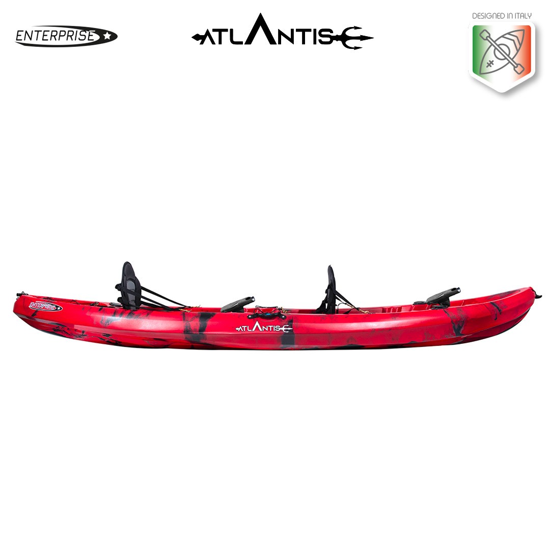 Kayak - canoa 2 posti Atlantis ENTERPRISE EVOLUTION cm 385 - 2 gavoni - 2 seggiolino - 2 pagaie