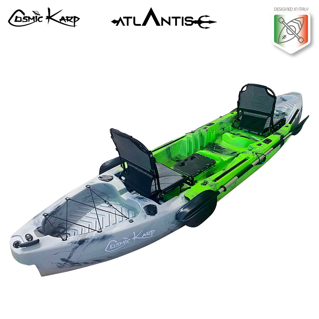 Kayak-canoa Atlantis COSMIC KARP cm 390 - 2 gavoni - 2 seggiolini - 2 pagaie