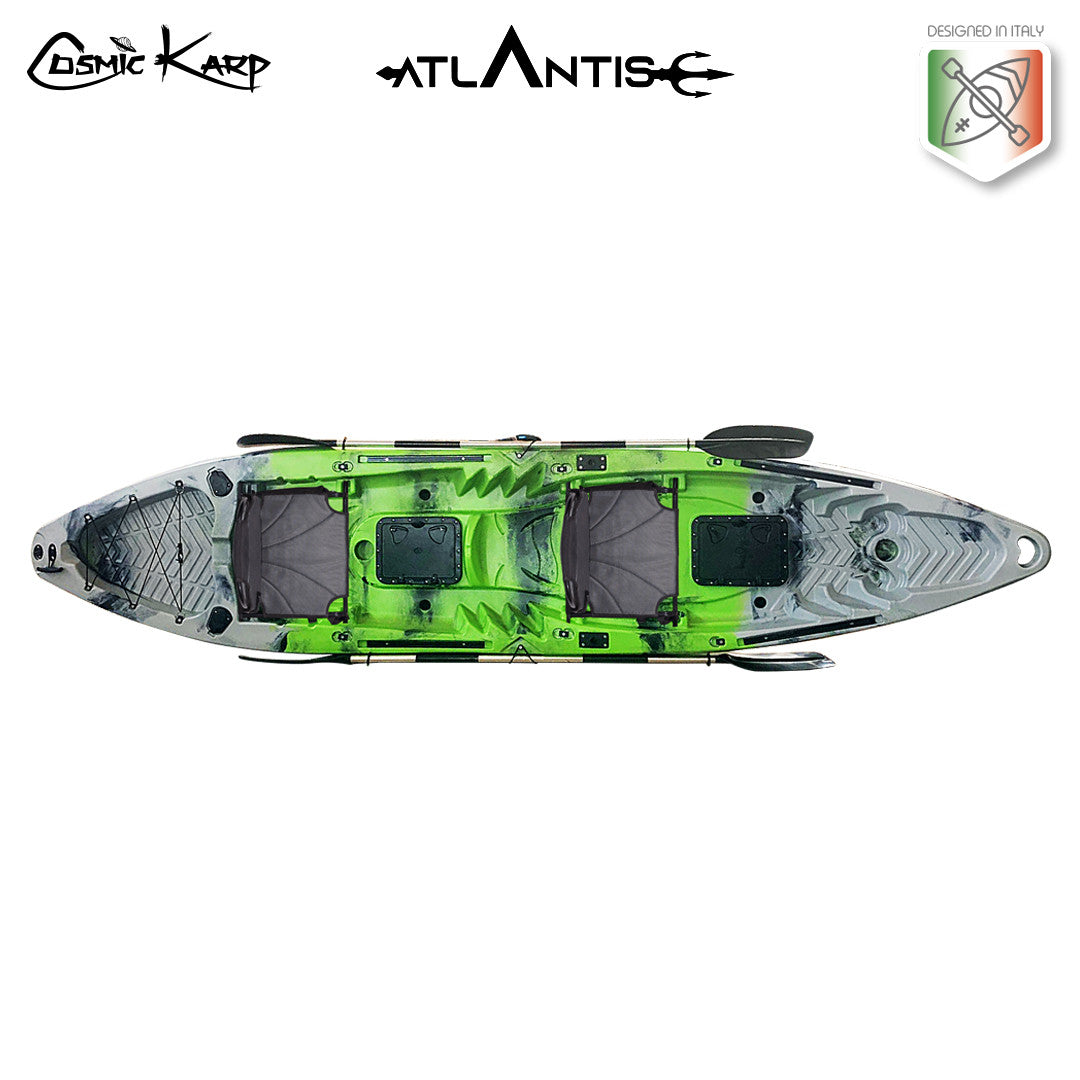 Kayak-canoa Atlantis COSMIC KARP cm 390 - 2 gavoni - 2 seggiolini - 2 pagaie