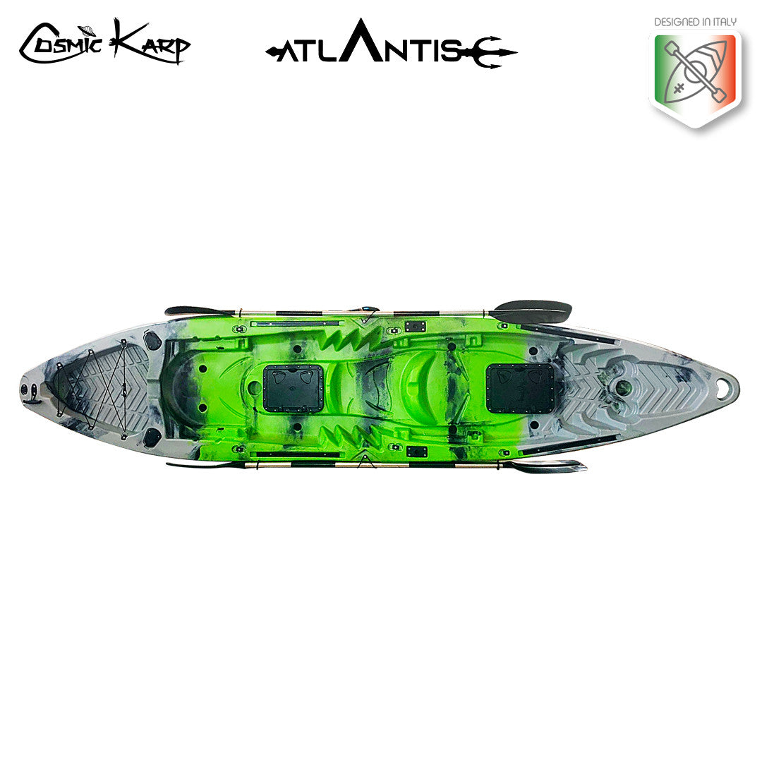 Kayak-canoa Atlantis COSMIC KARP cm 390 - 2 gavoni - 2 seggiolini - 2 pagaie