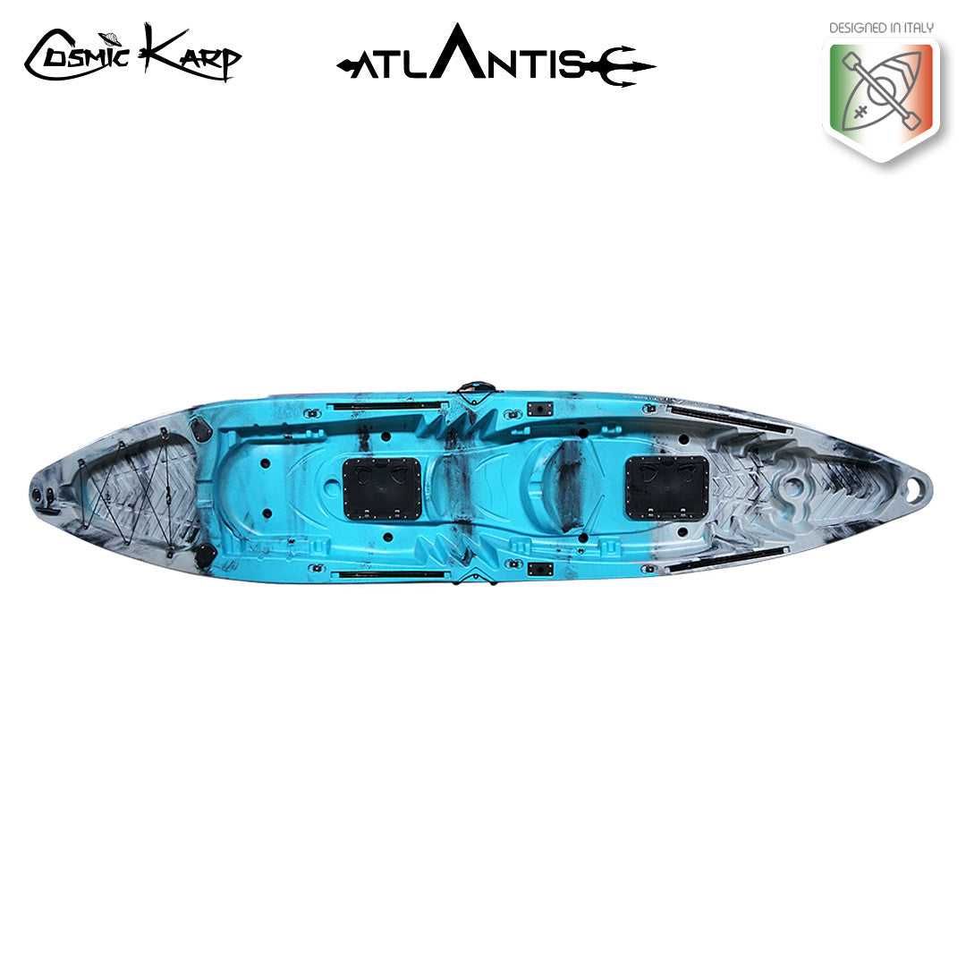 Kayak-canoa Atlantis COSMIC KARP cm 390 - 2 gavoni - 2 seggiolini - 2 pagaie
