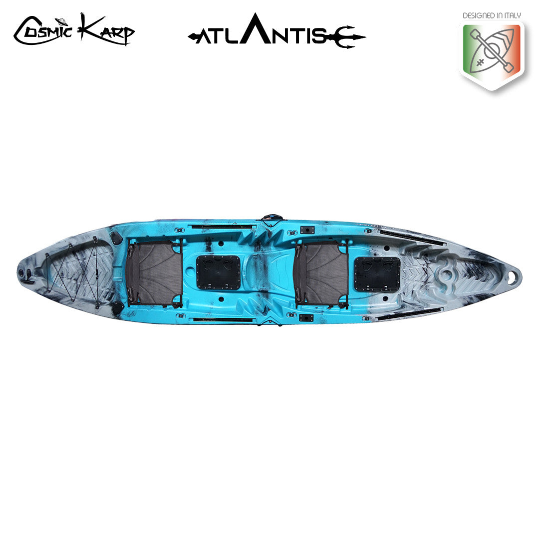 Kayak-canoa Atlantis COSMIC KARP cm 390 - 2 gavoni - 2 seggiolini - 2 pagaie