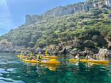 kayak componibile Split 2 Fishing Big Mama kayak, canoa biposto modulare, si monta in 30 secondi, 2 portacanne (giallo)