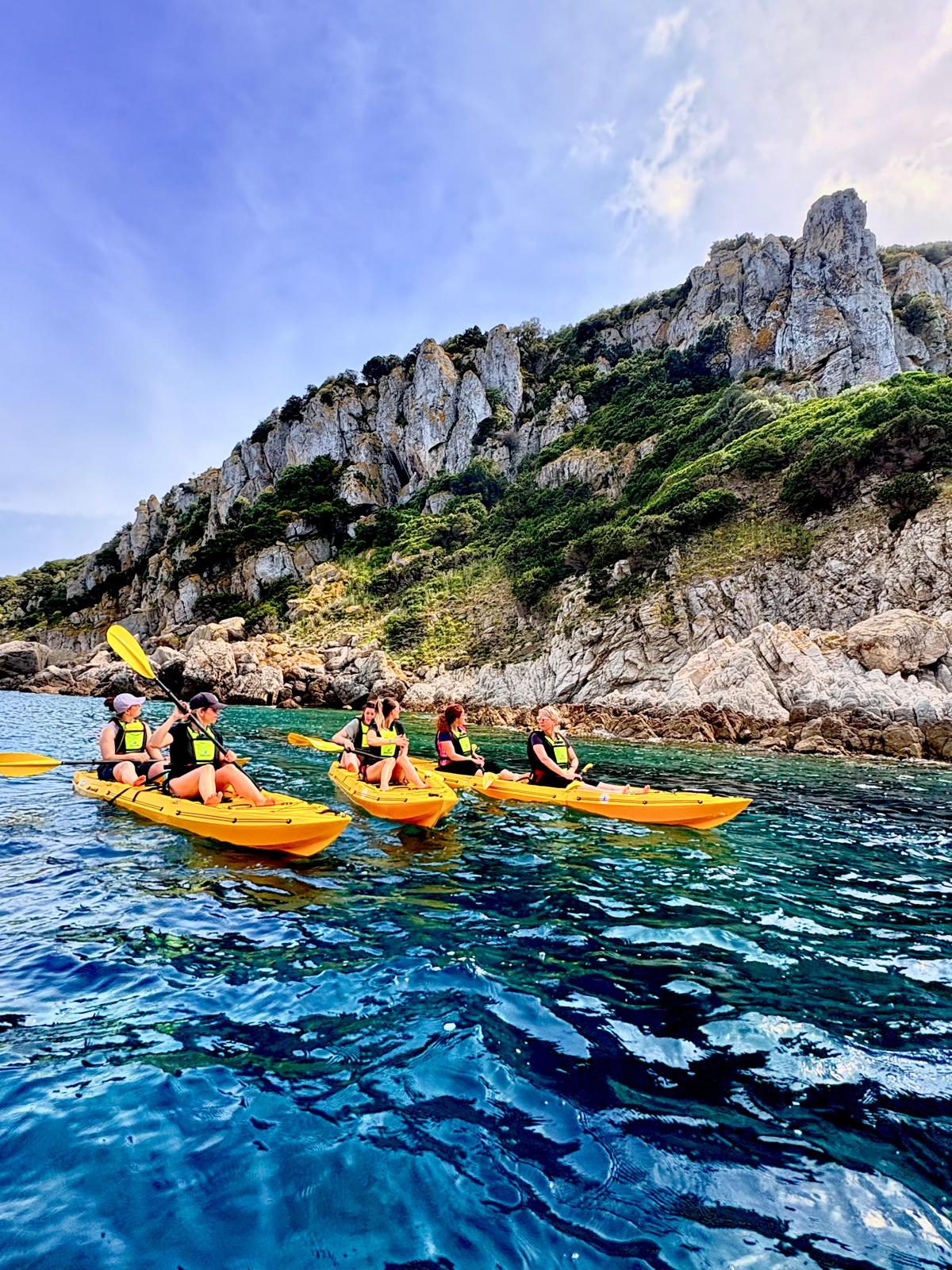 kayak componibile Split 2 Fishing Big Mama kayak, canoa biposto modulare, si monta in 30 secondi, 2 portacanne (giallo)