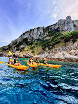 kayak componibile Split 2 Fishing Big Mama kayak, canoa biposto modulare, si monta in 30 secondi, 2 portacanne (giallo)