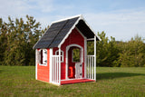 Casetta Anny Abete grezzo colore rosso