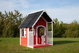 Casetta Anny Abete grezzo colore rosso