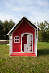 Casetta Anny Abete grezzo colore rosso