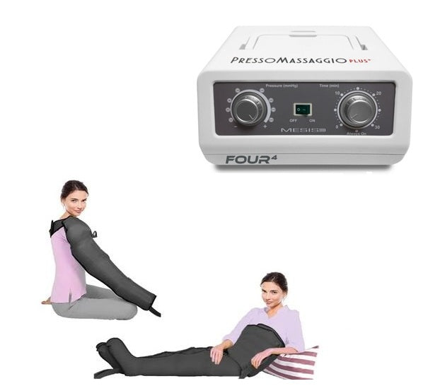 Pressoterapia PressoMassaggio MESIS Plus+ PRO a 4 camere COD. FO-3001 (mod. PLUS)-2GKB con 2 gambali + Kit Slim Body + BraccialeCOD.