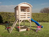 Casetta con scivolo Joy pino grezzo