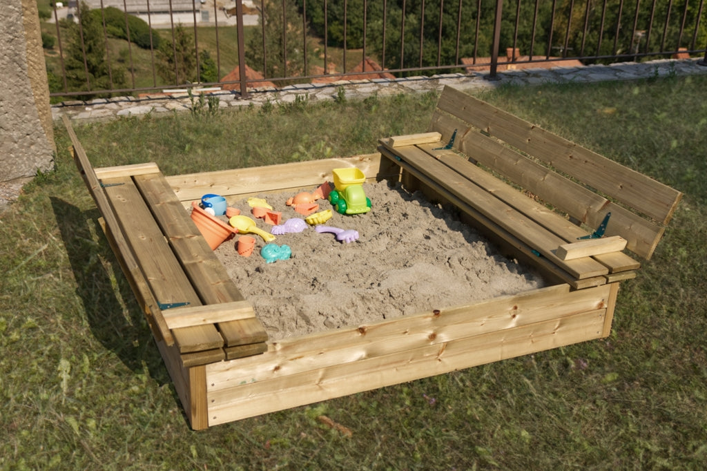 Sabbiera Smart Con Coperchio Trasformabile In Due Panche