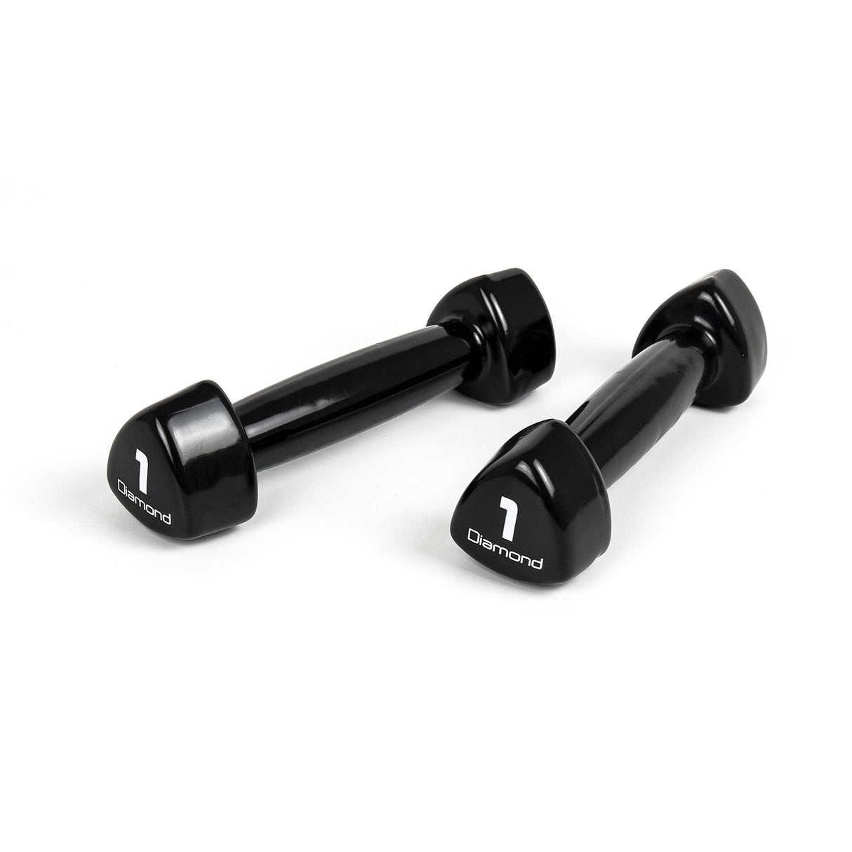 Set 10 coppie  Manubri in Vinile da 1 a 10 kg - Black - MVD-S - LINEA DIAMOND FITNESS