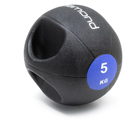 DOUBLE GRIP MEDICINE BALL IN PVC 5 KG COD. DGMB5 LINEA DIAMOND FITNESS