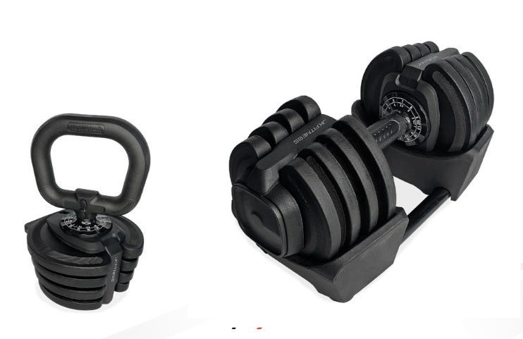 Manubrio A Carico selezionabile da 1,5 a 18 kg cod.MS18J JK FITNESS - trasformabile in kettlebell