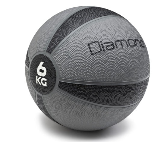 MEDICINE BALL IN GOMMA VERGINE 6 kg ORORLESS - LINEA DIAMOND Fitness - Cod. mb6