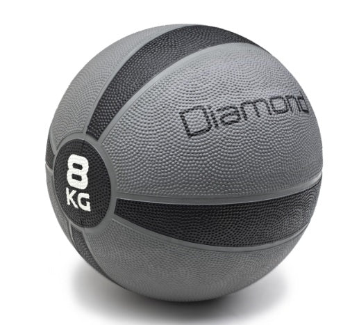 MEDICINE BALL IN GOMMA VERGINE 8 kg ORORLESS - LINEA DIAMOND Fitness - Cod. mb8