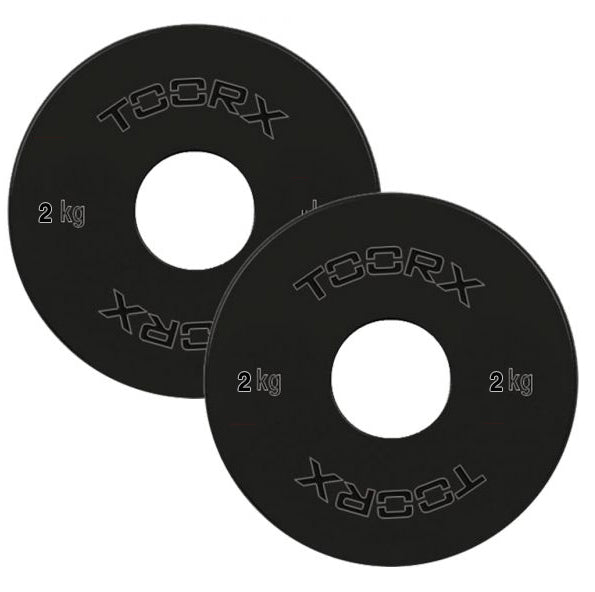 Coppia Dischi Microcarichi in Acciaio 2 kg. Ø Foro 50 mm. Linea Toorx