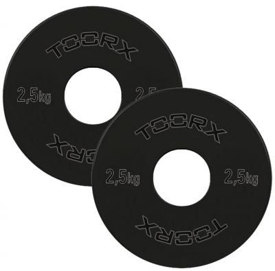 Coppia Dischi Microcarichi in Acciaio 2,5 kg. Ø Foro 50 mm. Linea Toorx