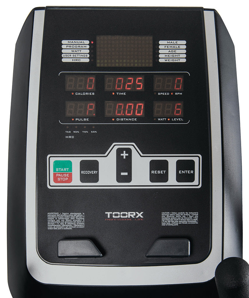 Brx-R9000 Cyclette Recumbent Ergometro Linea Professionale - Peso Max Utente 180 Kg Toorx cod. BRX-R9000