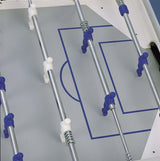 Calciobalilla G 500 Weatherproof blu con Aste Rientranti - biliardino Garlando con piedini,50 Palline e Copertina Impermeabile in Omaggio cd. G500WBLGRCLA