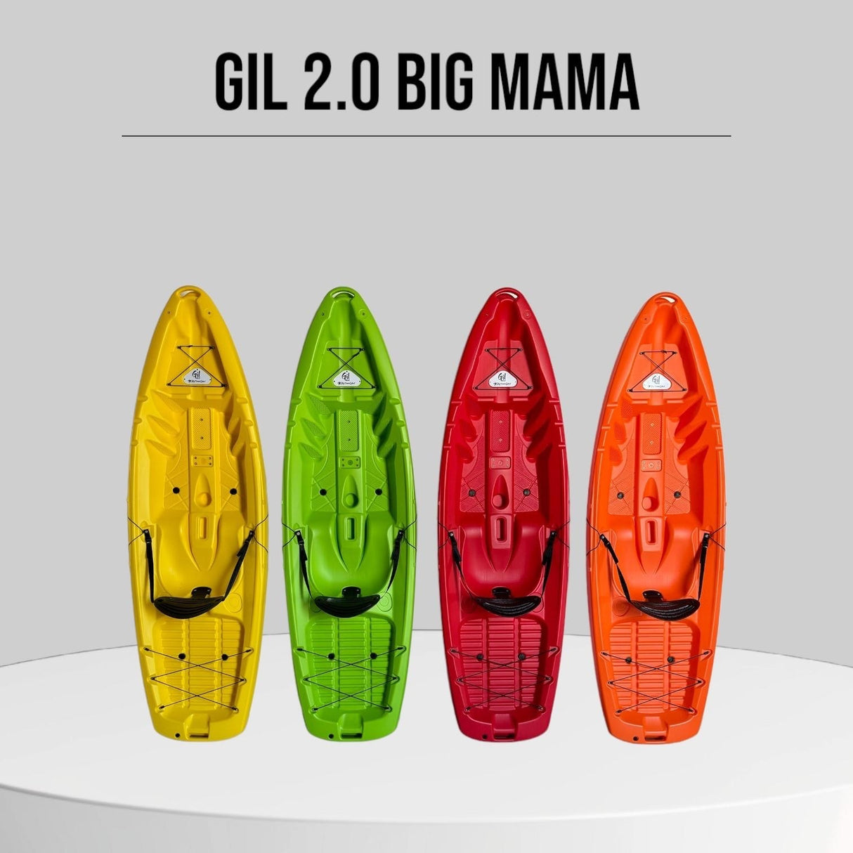 kayak GIL 2.0 BIG MAMA START - canoa monoposto da 254 cm + seggiolino + pagaia - ARANCIONE
