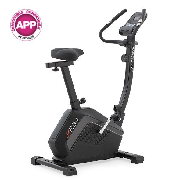 Cyclette JK Fitness JK 234 Compatibile APP Zwift e Kinomap COD.JK234 - volano 8 kg - peso max utente 120 kg - bici da camera