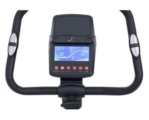 Cyclette JK Fitness JK 294 Compatibile APP Zwift e Kinomap COD.JK294 - peso volano 12 kg - peso max utente 160 kg - bici da camera