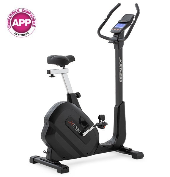 Cyclette JK Fitness JK 294 Compatibile APP Zwift e Kinomap COD.JK294 - peso volano 12 kg - peso max utente 160 kg - bici da camera