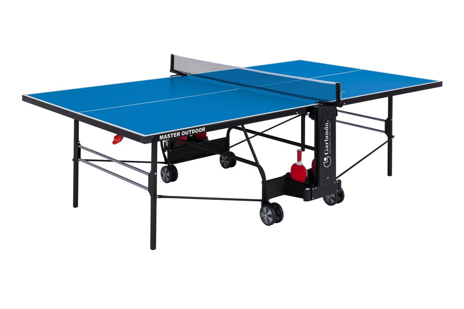 Tavolo Ping Pong Master Outdoor Blu COD.C-373E Garlando con 4 Racchette Thunder e 18 Palline In Omaggio