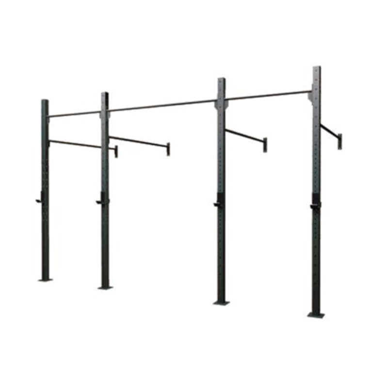 Gabbia MASTER 3 Campate a Muro struttura 75 x 75 x 3,2 mm. / 2 coppie di appoggi bilanciere incluse LINEA GABBIE CROSSTRAINING & CALISTHENICS INDOOR cod. G75-3M