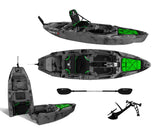 Kayak fishing a Pedali divisibile Big Mama Triken 330 Live S, con ruote e vasca del vivo