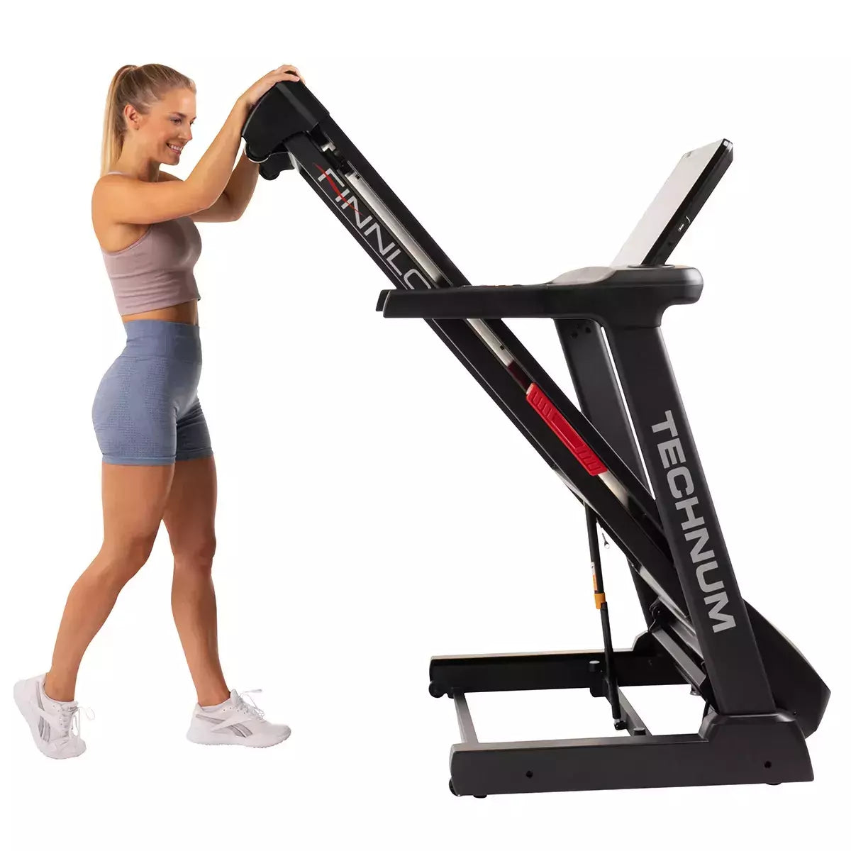 Tapis Roulant Technum V Tecno 5.0 Treadmill Linea FINNLO by Hammer Velocità di allenamento fino a 20 km/h Utente 150 Kg. Piano Corsa 150 x 51 cm Inclinazione Elettrica cod. 3501 Tappeto Elettrico Palestra Richiudibile Salvaspazio
