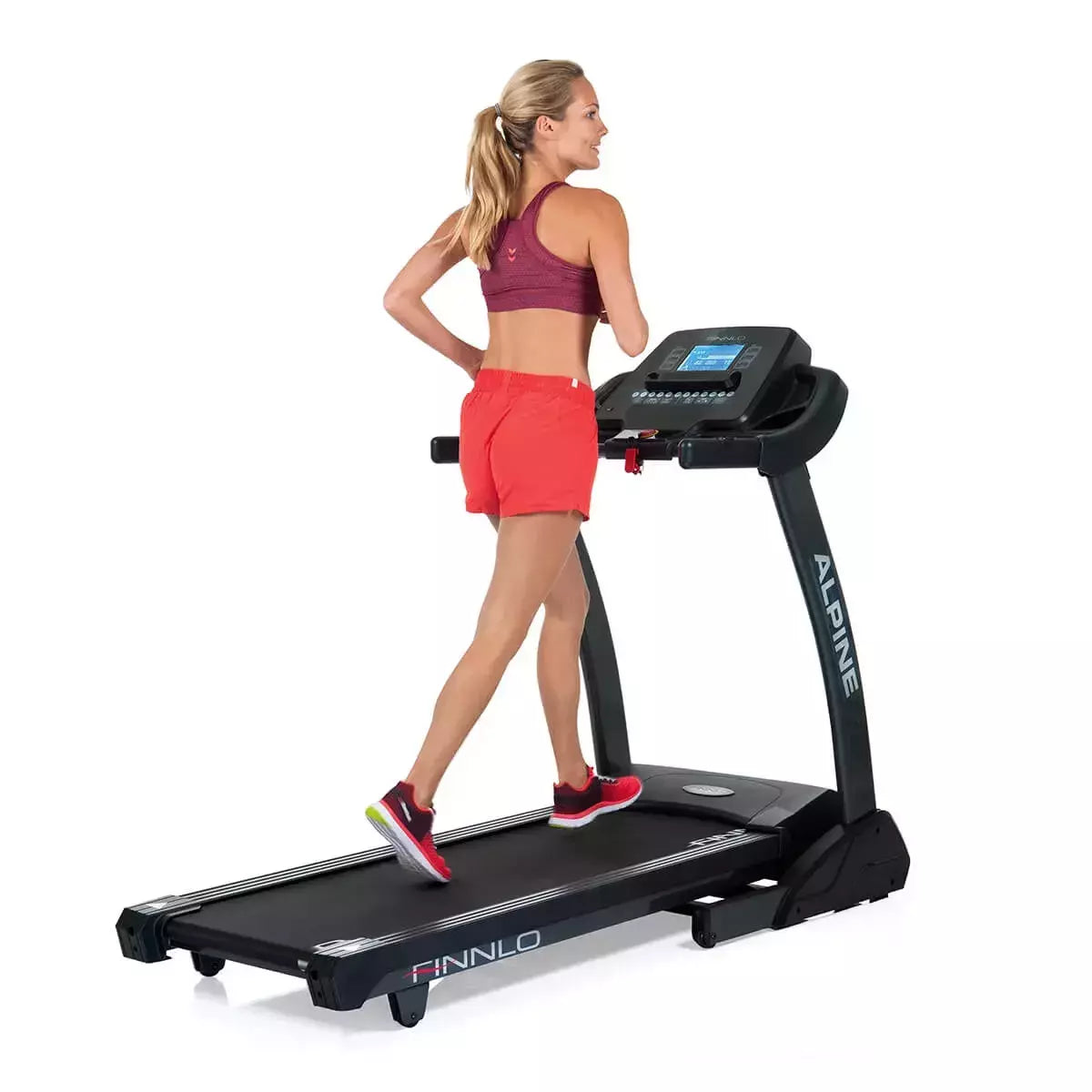 Tapis Roulant Endurance BT Treadmill Linea FINNLO by Hammer Velocità di allenamento fino a 20 km/h Utente 150 Kg. Piano Corsa 142 x 50 cm Inclinazione Elettrica cod. 3512 Tappeto Elettrico Palestra Richiudibile Salvaspazio