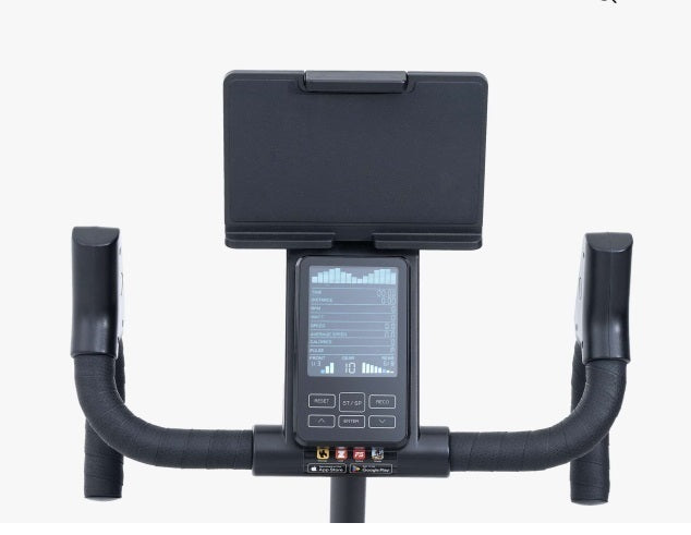 Jk534 Gym Bike elettromagnetica Trasmissione A Cinghia + Ricevitore Cardio BT + predisposizione App Zwift e Kinomap - Volano 20 Kg - Peso Max Utente 130 Kg Jk Fitness Cod.jk534