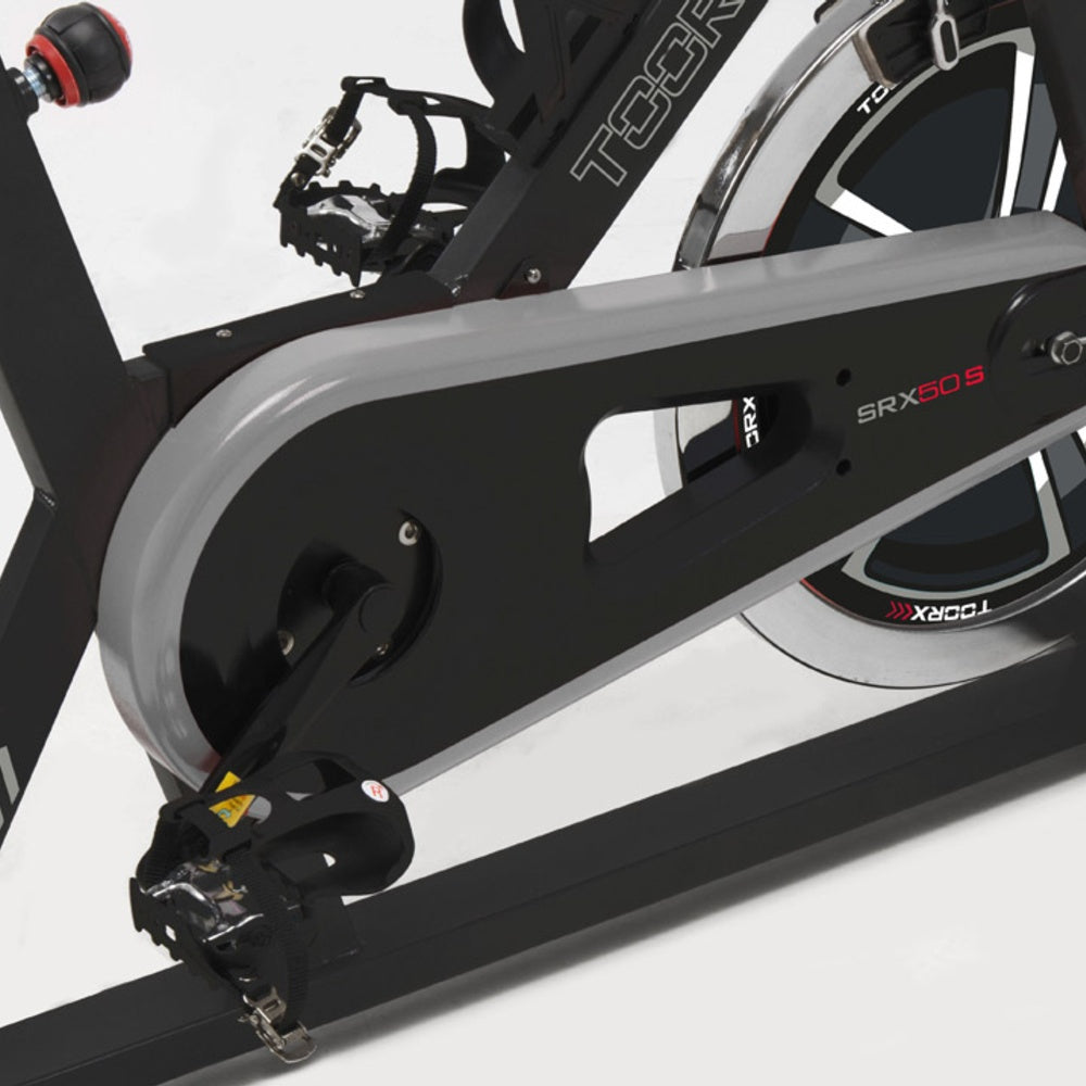 Gym Bike SRX-50 S Linea Toorx Trasmissione; a catena Massa volanica; peso 20 kg Peso max utente; 125 kg bike da spinning
