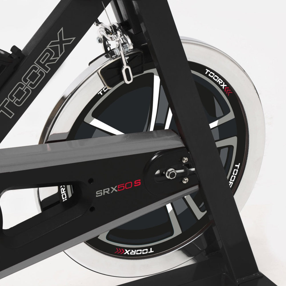 Gym Bike SRX-50 S Linea Toorx Trasmissione; a catena Massa volanica; peso 20 kg Peso max utente; 125 kg bike da spinning