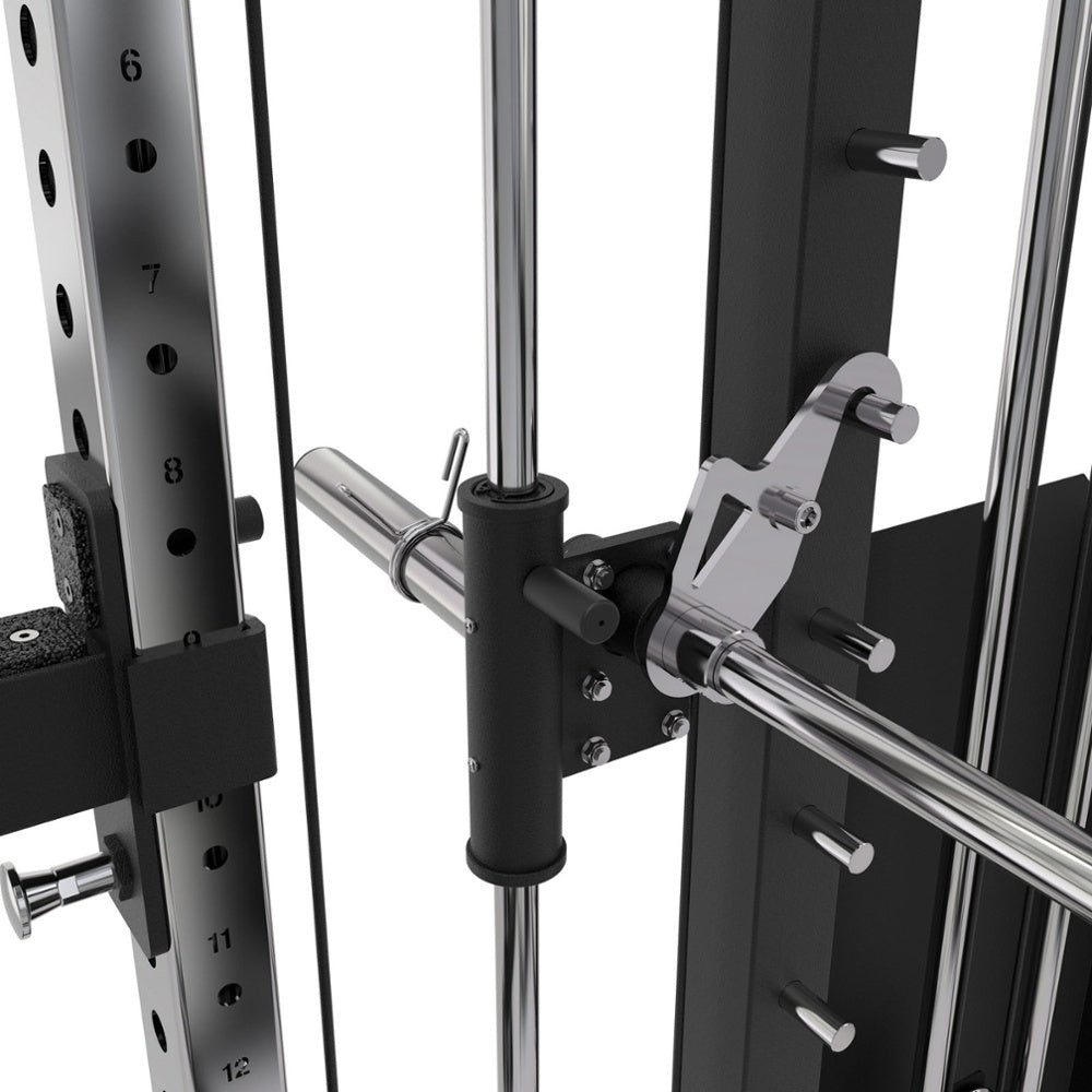 ASX-6000 Stazione multifunzione Professional all in one pacco pesi 2 x 90 kg -Dual Pulley + Smith machine + Rack functional con traliccio per le trazioni e dip station TOORX