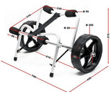 Carrello richiudibile per trasporto kayak In alluminio Ruote in PU Cinghia in nylon incl. Max 68 kg cod.62642