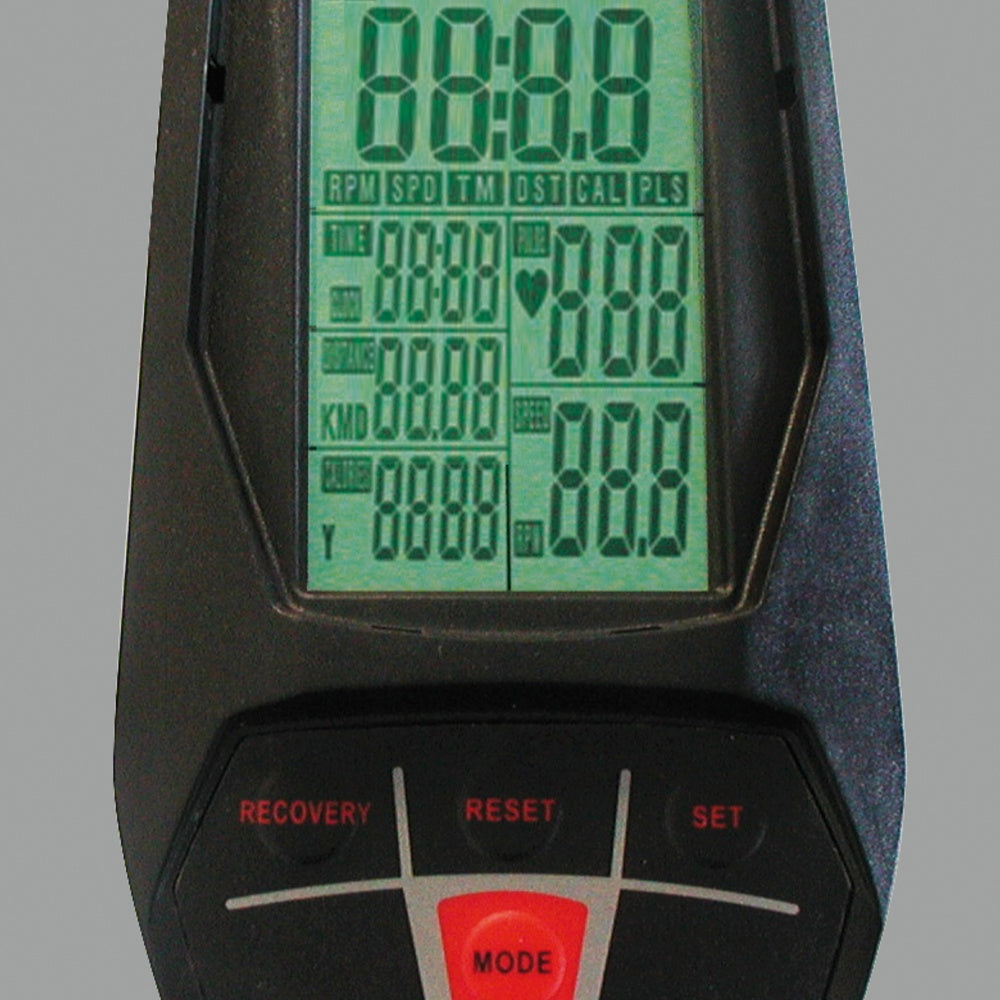 Gym Bike SRX-70 S con Ricevitore Wireless Linea Toorx Trasmissione; a cinghia Massa volanica; peso 22 kg Peso max utente; 125 kg bike da spinning