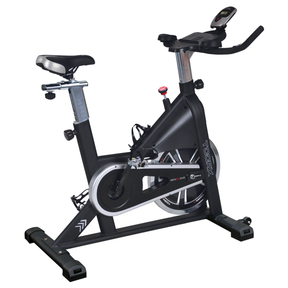 Gym Bike SRX-60 EVO Linea Toorx Trasmissione; a cinghia Massa volanica; peso 20 kg Peso max utente; 125 kg bike da spinning