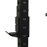 WLX-3400 Half Rack con 8 Barre in Acciaio per Elastici e Traliccio Multipresa Superiore Linea Toorx Professional