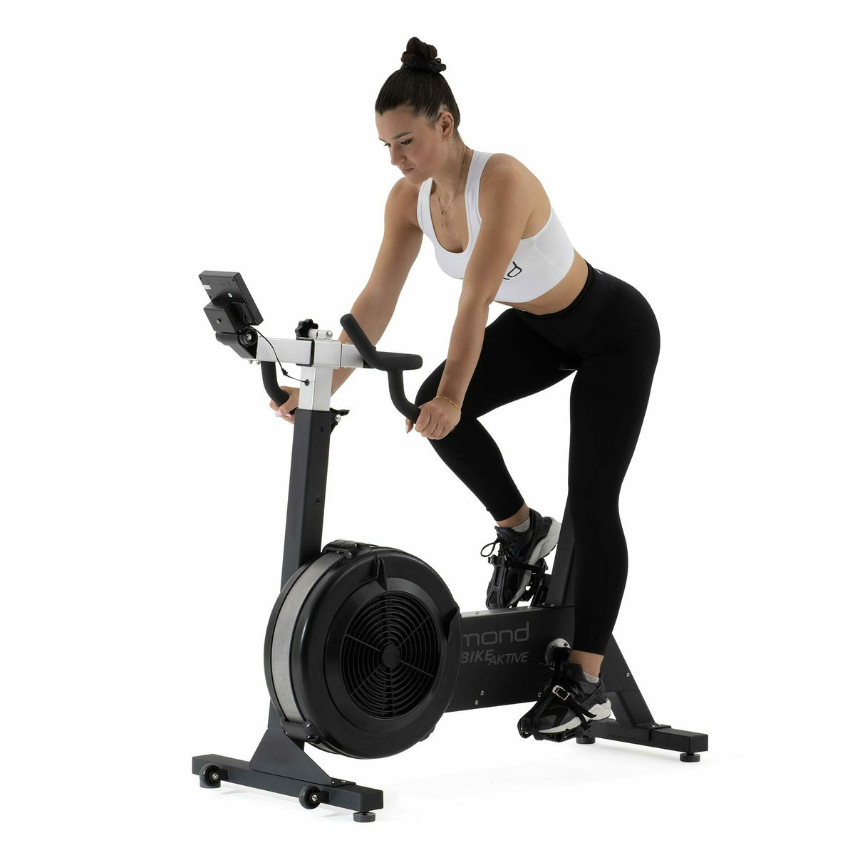 BIKE AKTIVE DIAMOND FITNESS - Air bike resistenza ad aria 10 livelli manuali- trasmissione a cinghia