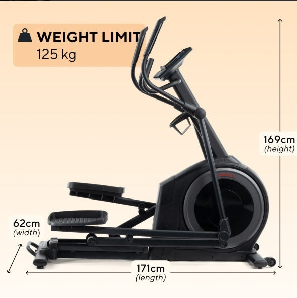 Carbon El Ellittica Proform 2025 - volano anteriore - peso max utente 125 kg - compatibile con app IFIT cod.PFEL55925-INT