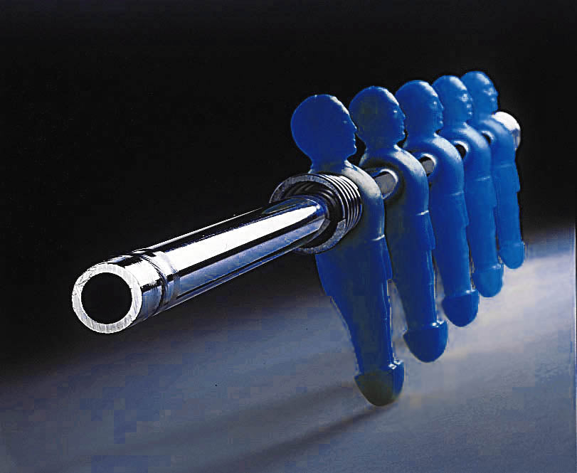 Calciobalilla G 500 Weatherproof blu con Aste Rientranti - biliardino Garlando con piedini,50 Palline e Copertina Impermeabile in Omaggio cd. G500WBLGRCLA