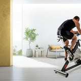 Gym Bike SRX-90 Ricevitore Wireless e Fascia Cardio Inclusa Linea Toorx Trasmissione; a cinghia Volano; peso 24 kg Peso massimo utilizzatore; 140 kg bike da spinning