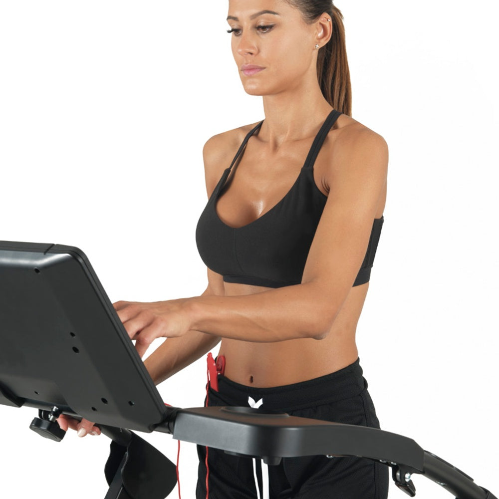 Trx-power Compact S Hrc Tapis Roulant Salvaspazio Inclinazione Elettrica Fascia Cardio Inclusa App Ready 3.0 Compatibile Iconsole + Kinomap E Zwift - Piano Corsa 132 X 47 Cm - Velocita' 20 Km/h - Peso Max Utente 135 Kg Toorx Tappeto Elettrico Palestra