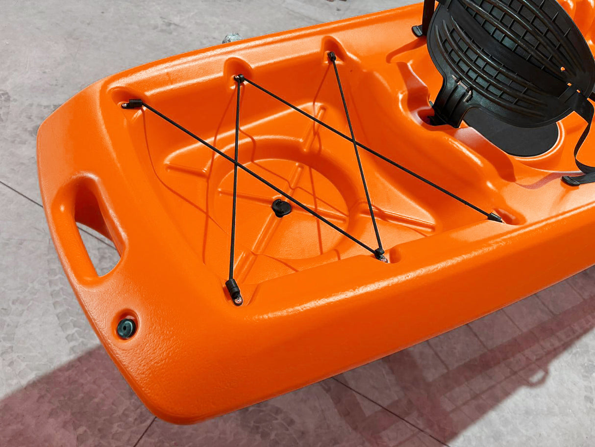 kayak da mare e lago 3 posti modelli GIL FAMILY, inclusi 2 sedili e 2 pagaie e ruote di trasporto col. rosso
