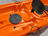 kayak da mare e lago 3 posti modelli GIL FAMILY, inclusi 2 sedili e 2 pagaie e ruote di trasporto col. rosso
