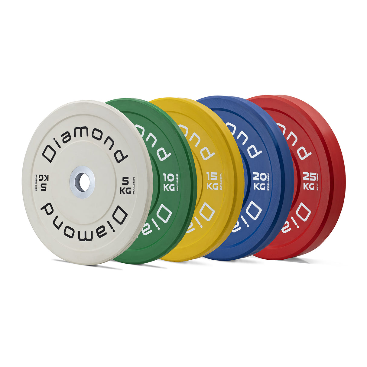Disco Bumper Competizione Pro - diam. 45 cm - Monoblocco centrale in acciaio pieno - Linea Diamond  - Cod. DOCD-PN